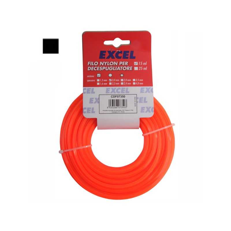 Filo Nylon Quadro mm 4,0 m 15 Excel 07358