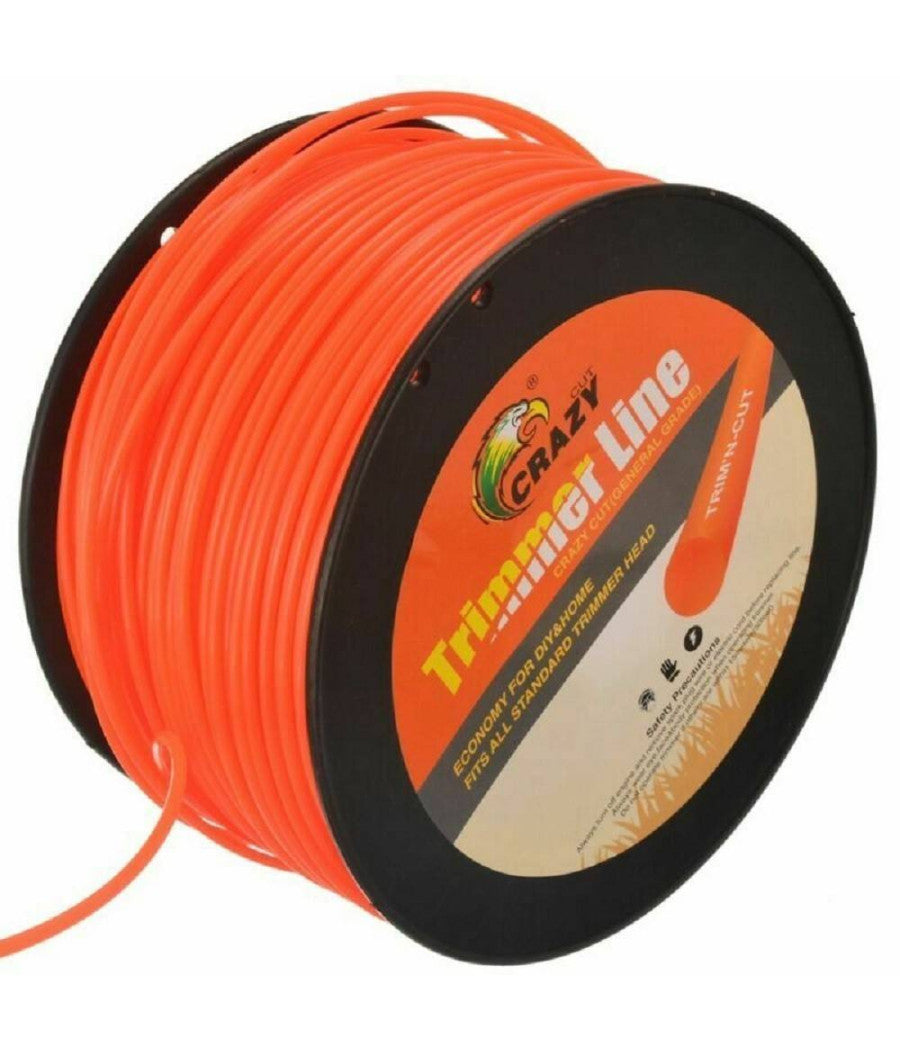 Filo Per Decespugliatore Tondo 4mm Bobina 100mt Tagliaerba Cavo Matassa Rosso         