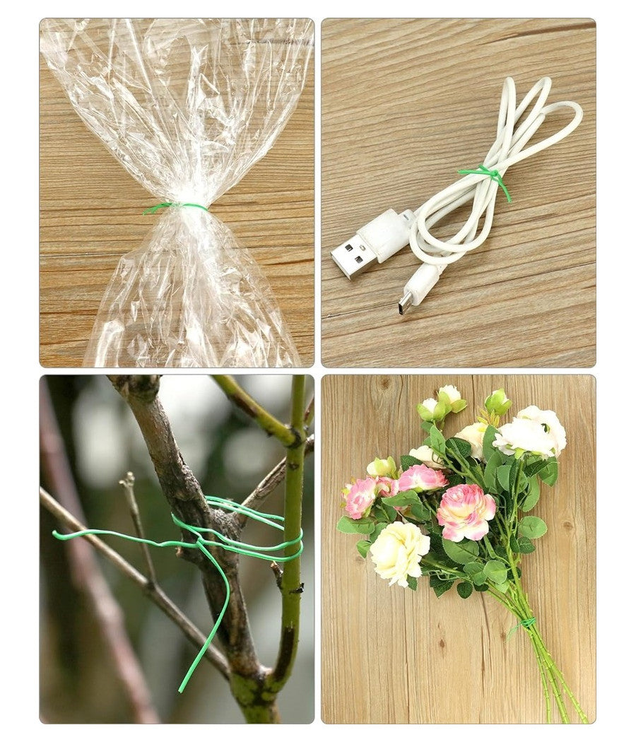 Filo Per Rilegatura Verde Con Taglierina Integrata 60 Metri Per Piante Fiori         