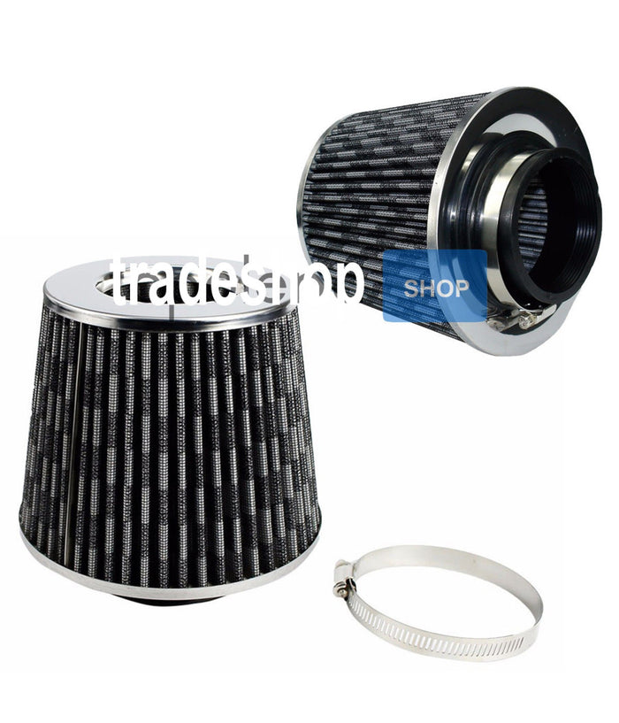 Filtro Aria Sportivo Aspirazione Tuning Universale Conico Auto Morsetto 9cm         