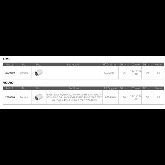 FILTRO BENZINA OMC  VOLVO