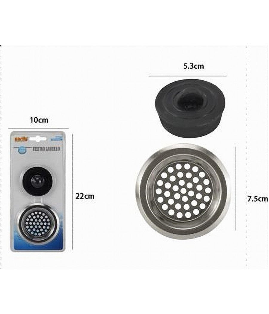 Filtro Con Tappo Per Lavello Lavandino Lavabo Bagno Cucina Rubinetteria 10396         