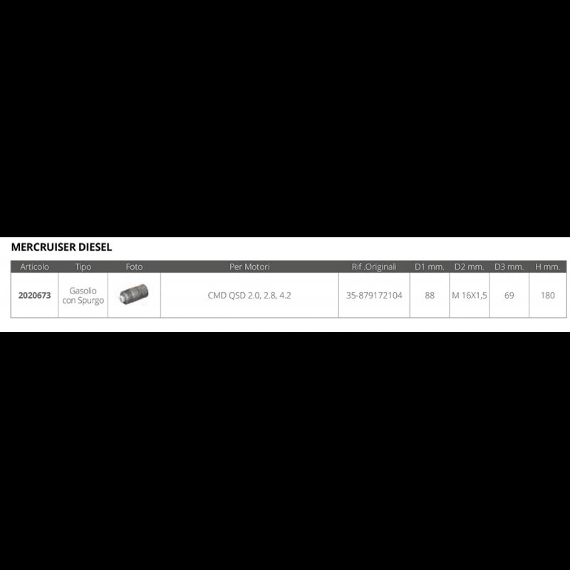FILTRO GAS.MERCRUISER 35-879172104
