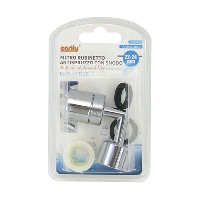 Trade Shop - Filtro Rompigetto Aeratore Rubinetto Antispruzzo Con Snodo In Plastica 22-24mm 87978         