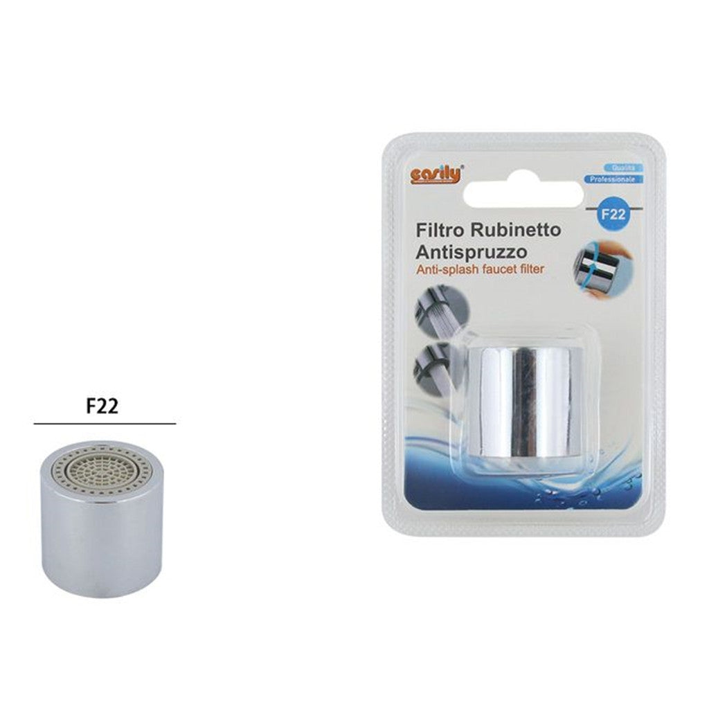 Trade Shop - Filtro Rubinetto Antispruzzo F22 Im Ottone Aeratore Rompigetto 2 Modalità Acqua 87195         