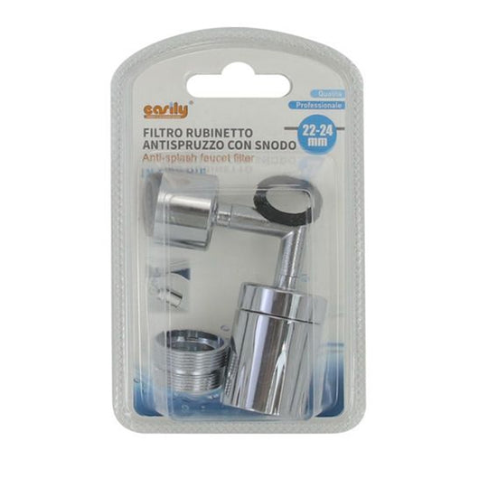Trade Shop - Filtro Rubinetto Per Bagno Cucina Antispruzzo Con Snodo In Metallo 22-24 Mm 87980         