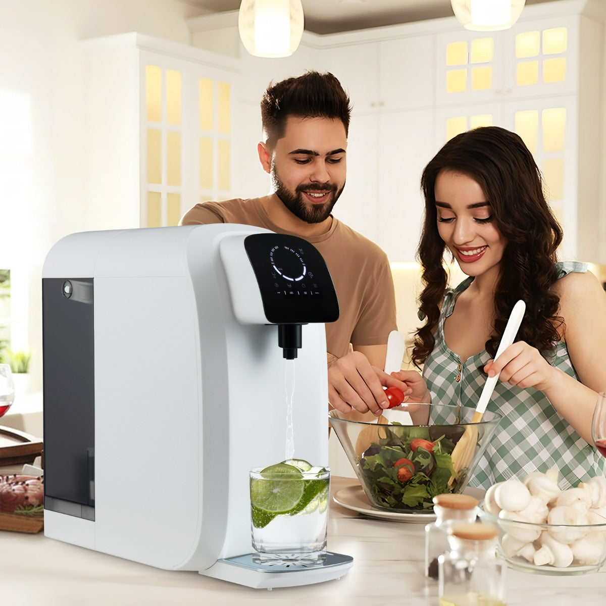 Sistema di filtrazione dell'acqua a 5 stadi RO + PPC con lampada a raggi ultravioletti-Filtro d'acqua a osmosi inversa da banco