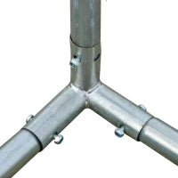 Serra a Tunnel per Orto 3x2x2m con Copertura in PE, 2 Porte e Struttura in Acciaio, Bianco