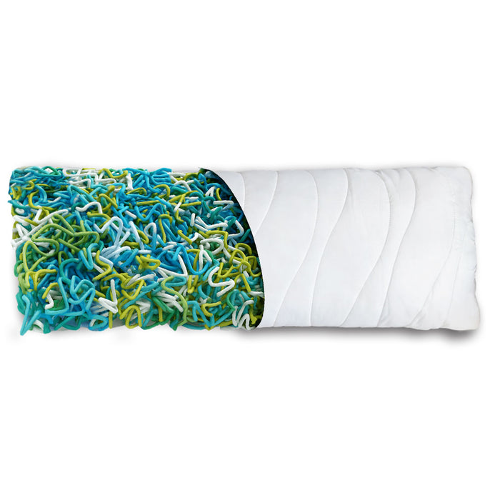 Cuscino lungo da circa 110cm per letto piazza e mezza in fiocco di memory - Comprarredo