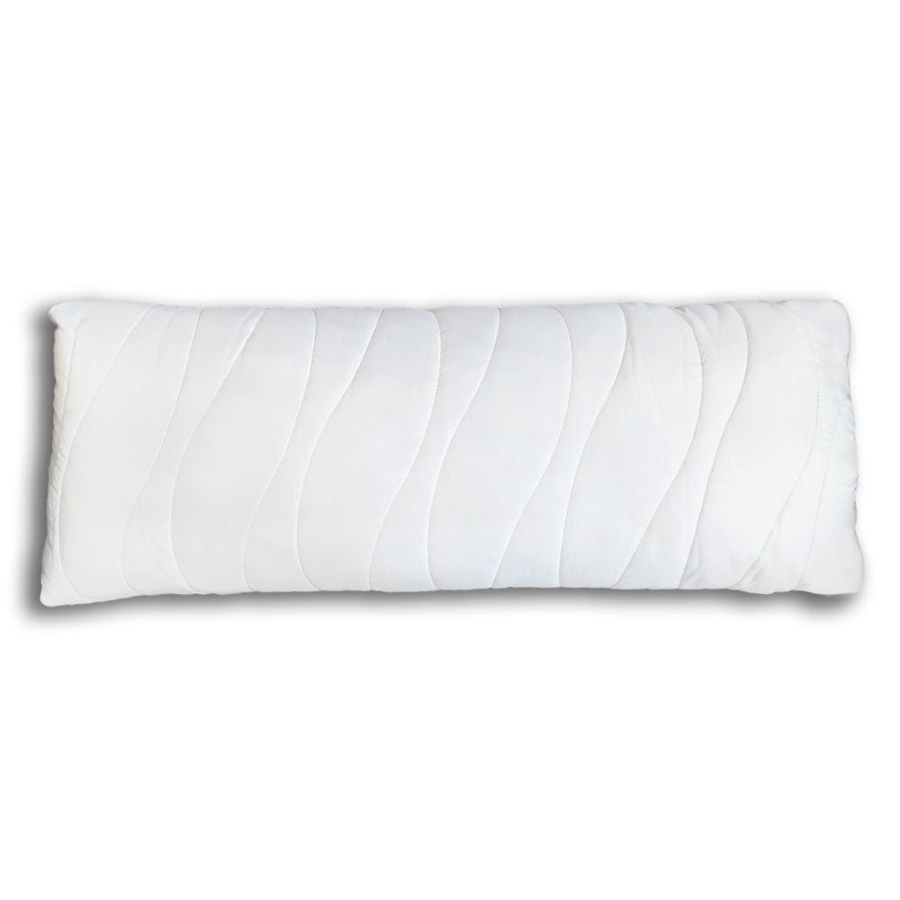 Cuscino lungo da circa 110cm per letto piazza e mezza in fiocco di memory - Comprarredo