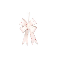 Fiocco metallo bianco cm34x20h6