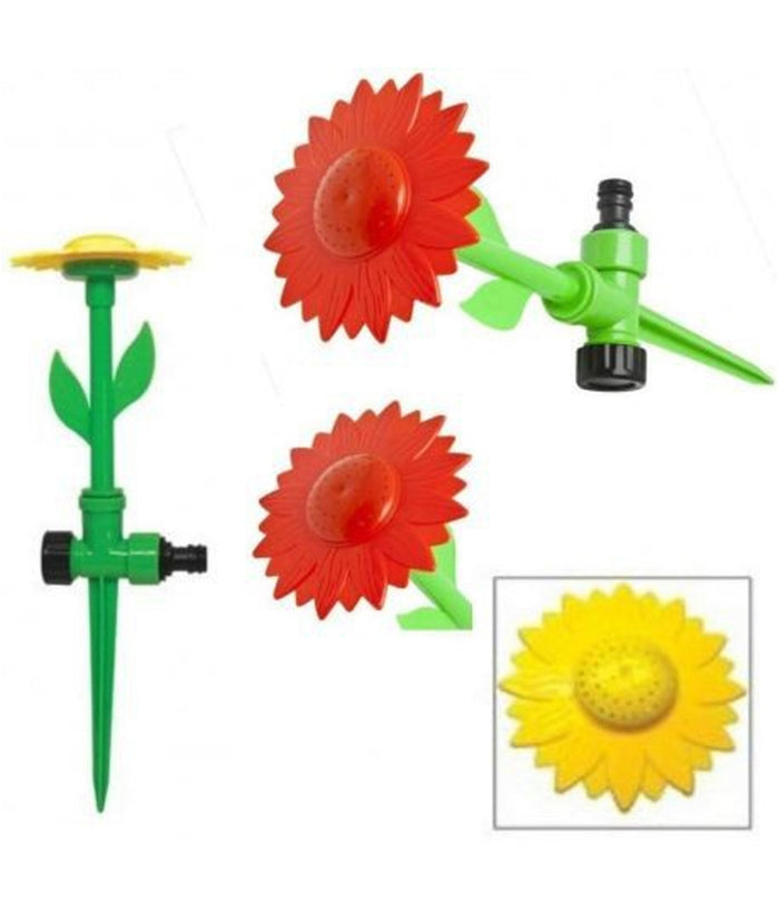 Fiore Irrigatore Girasole Con Picchetto Per Annaffiare Piante Irrigazione Prato         