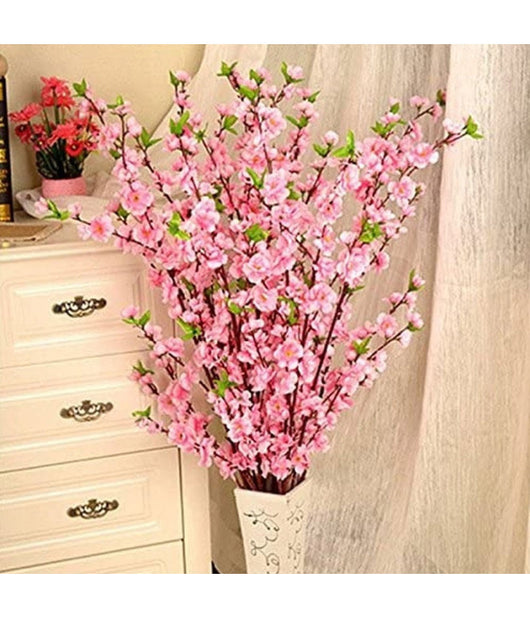 Trade Shop - Fiori Di Pesco Finti Artificiali Primavera Decorazione Interno Esterno 100 Cm -