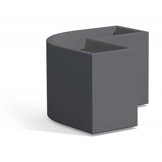Fioriera Angolare Flowerpot Grigio in Polimero Monacis - Cm 160X35X50 H