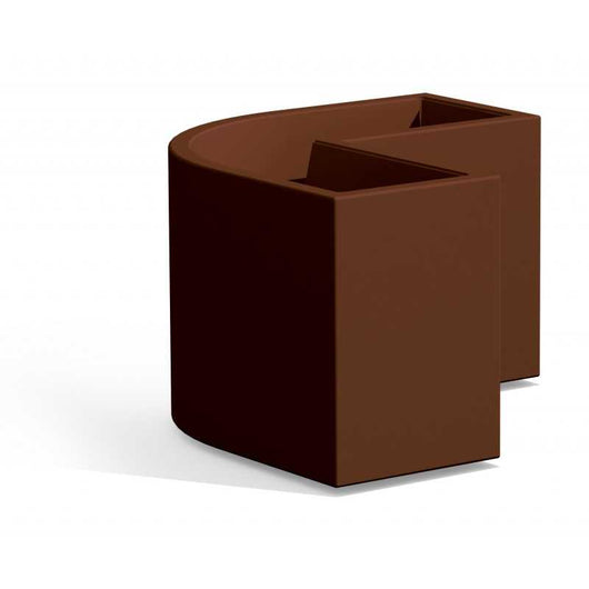 Fioriera Angolare Flowerpot Marrone in Polimero Monacis - Cm 160X35X50 H