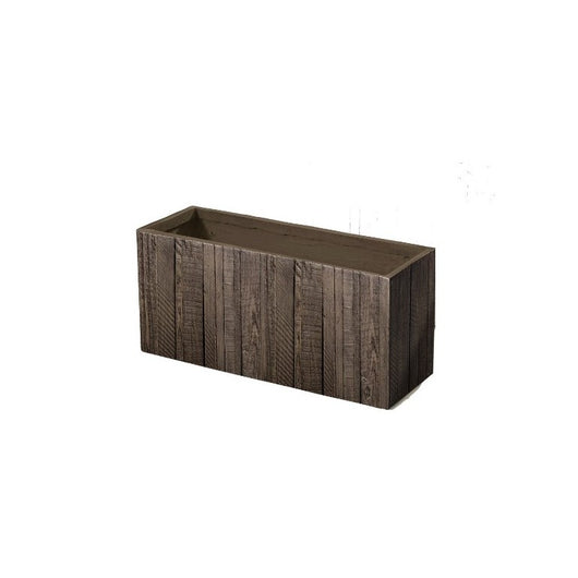Fioriera in Argilla mista Fibra di Vetro WOODEN, colore MARRONE, 95x32x44h