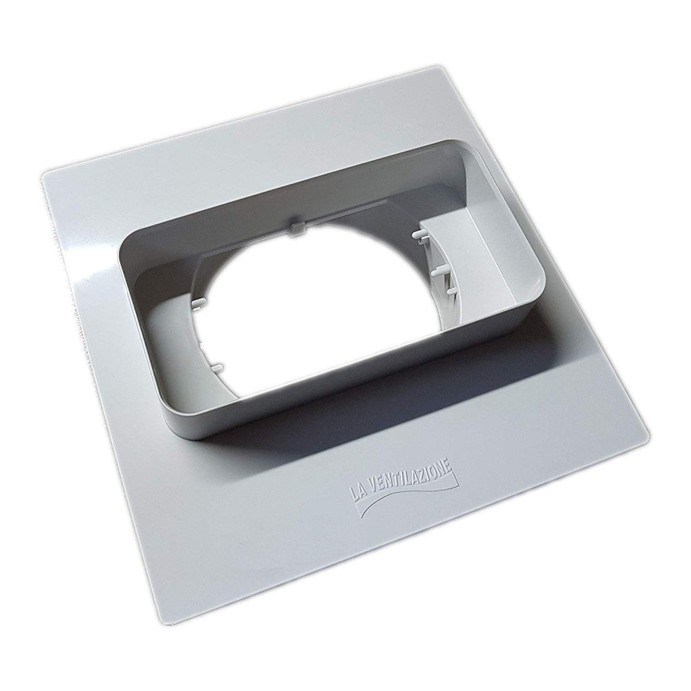 First da 125 a 150x70mm placca per passaggio a muro per tubi aerazione cappa