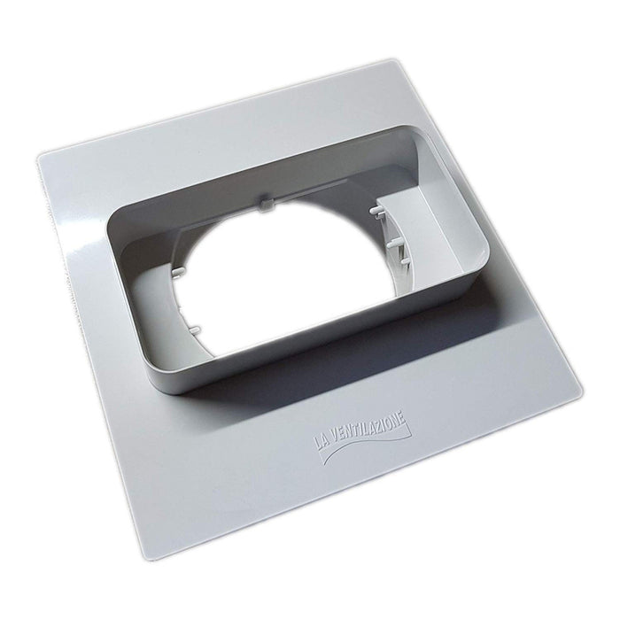 First da 125 a 150x70mm placca per passaggio a muro per tubi aerazione cappa