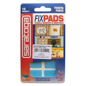 Fix pads 10 tasselli trasparenti biadesi di montaggio da 2x4cm a tenuta forte