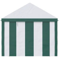 Tendone da Giardino 4x3m per 12 Persone con Doppio Ingresso, Bianco e Verde