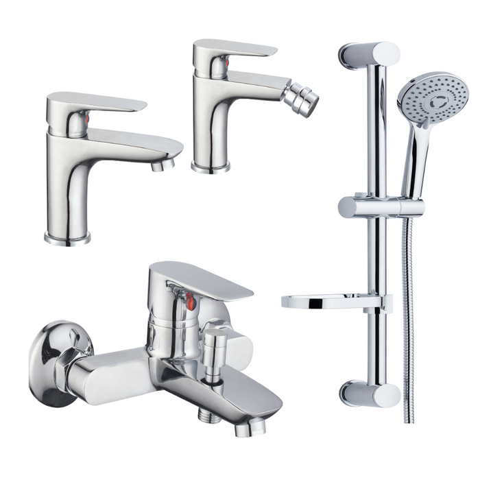 Serie miscelatori da bagno completo di doccia saliscendi