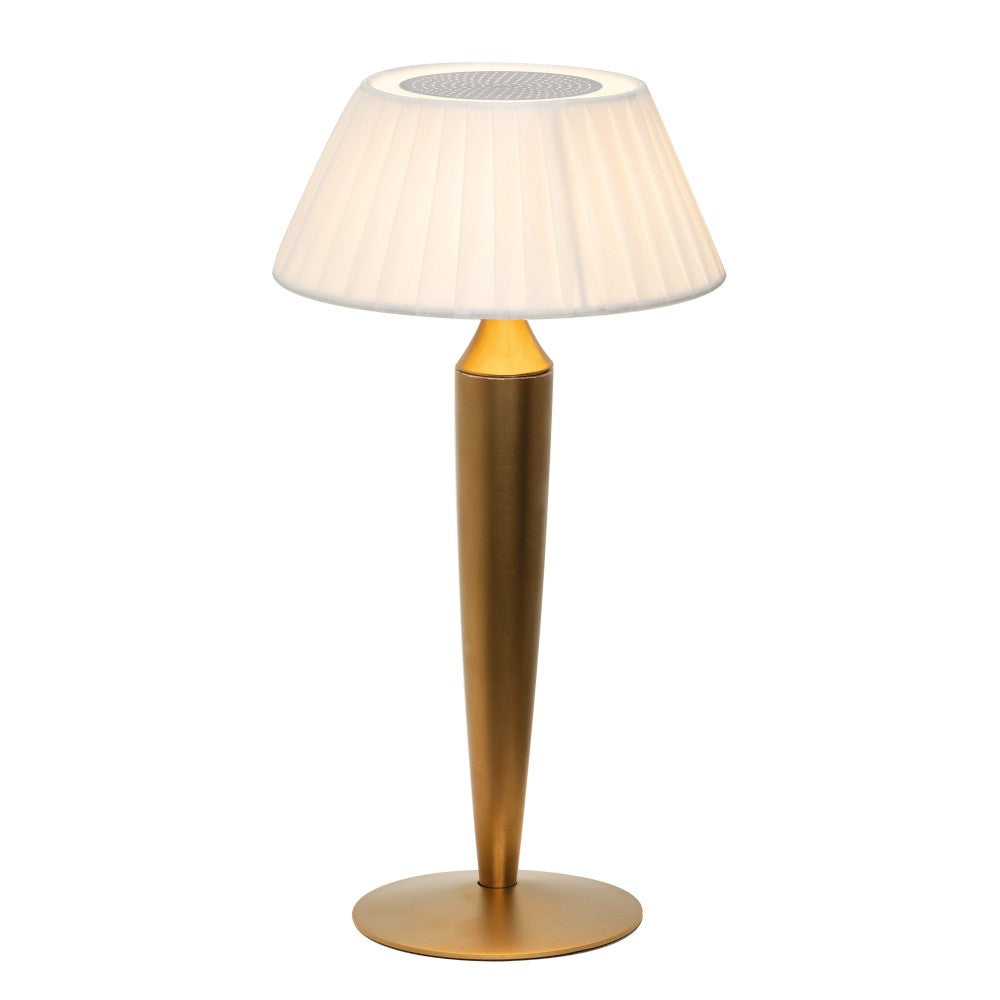 Lampada da Tavolo Ricaricabile Flaminia Zafferano Led Touch - Design Classico Senza Fili Oro