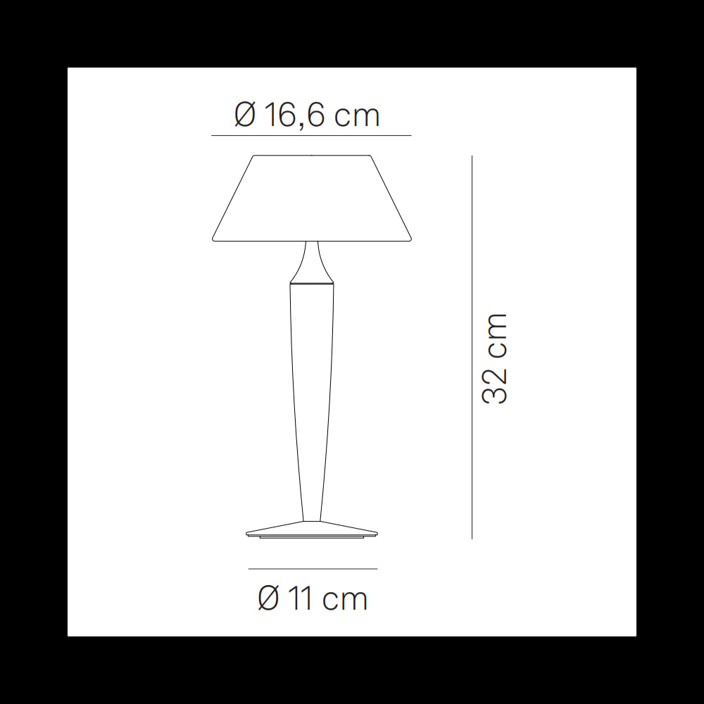 Lampada da Tavolo Ricaricabile Flaminia Zafferano Led Touch - Design Classico Senza Fili Oro