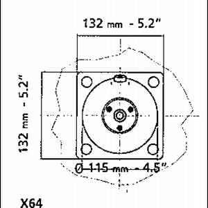 FLANGIA MONTAGGIO X64