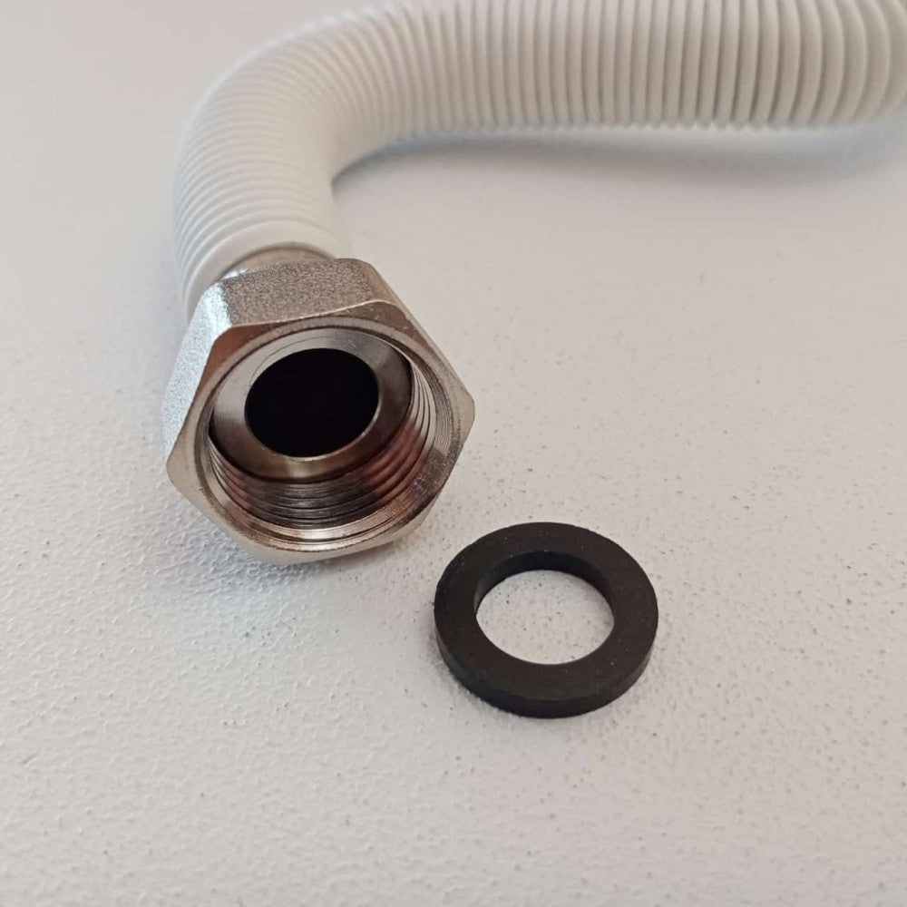 Flessibile acciaio inox rivestito mf 1 pollice allungabile da 10 a 20cm circa