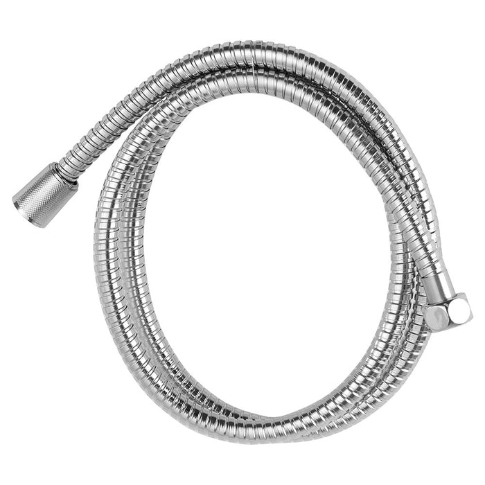 Flessibile Doccia 180 cm Acciaio Cromo con Doppia Aggrafatura