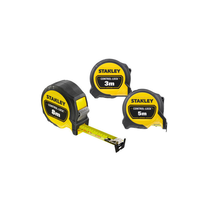 Flessometro Control-Lock 3 m lama 12,7 mm con freno a dito e corpo compatto – Stanley