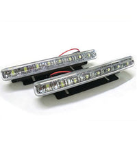 Luci Auto 8 Led Per Fanale Daytime - Diurne Waterproof Dc 12v Paraurti Auto         