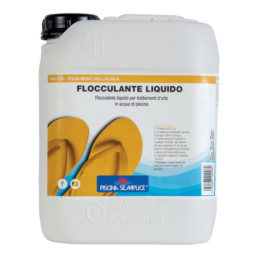 Flocculante Liquido 5 Kg - Elimina Le Sostanze Sulla Linea D'Acqua Della Piscina