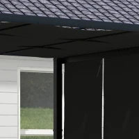 Pergola con 3 Teli Scorrevoli 3L x 3l m, Struttura in Metallo Epoxi Anticorrosione, Tessuto in Poliestere, Grigio