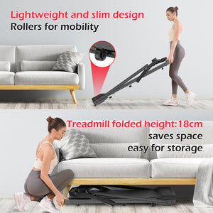 Tapis roulant pieghevole - RATTANTREE - walking pad 12 km/h, facile da piegare, con  APP, Display LED Telecomando per Ufficio Domestico Supporto per Tablet