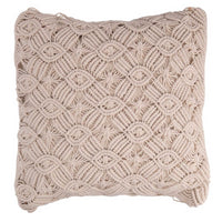 Fodera cuscino tessuto macrame' bianco cm40x40