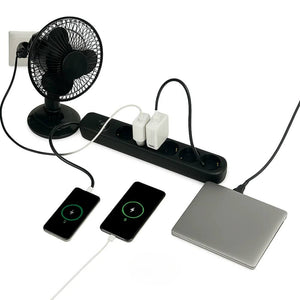 Ecova 30098x multipresa 6 uscite universali con interruttore cavo 1,5m nero 3500w