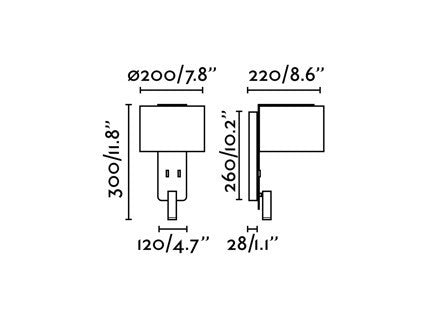 FOLD, Applique con Lettore LED per Interni, Faro Barcelona