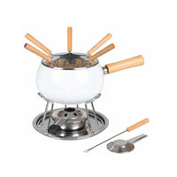 Fonduta Smaltata Bianca Set pz.12 Eva