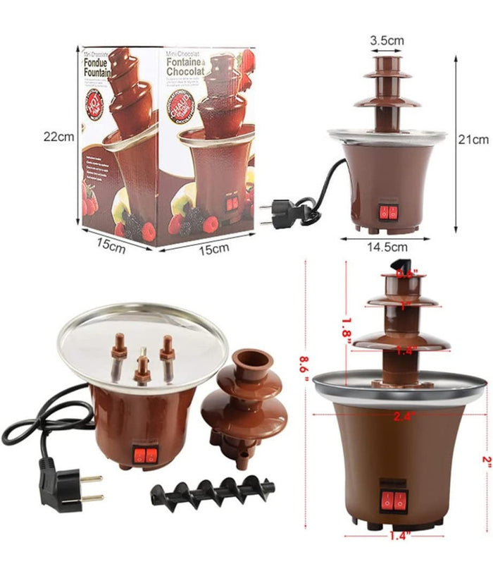 Fontana Cascata Di Cioccolato Fonduta Formaggio Antiaderente Dolce Festa Party         