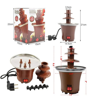 Fontana Cascata Di Cioccolato Fonduta Formaggio Antiaderente Dolce Festa Party         