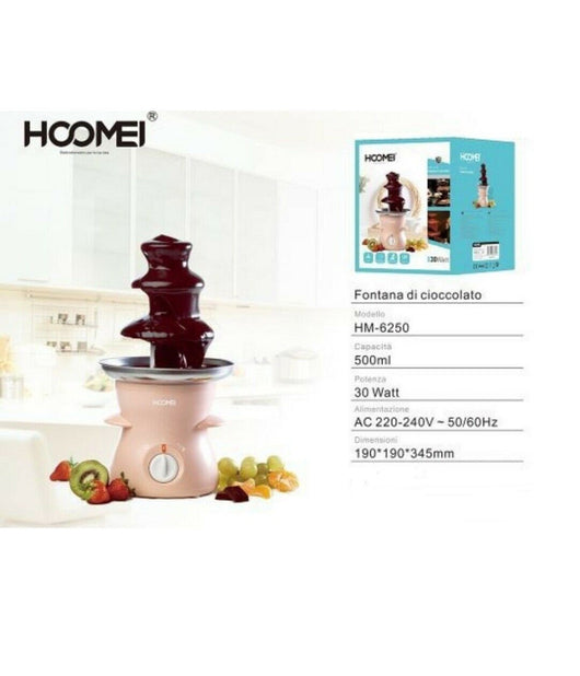 Fontana Di Cioccolato Fuso Elettrica Cascata Cioccolato 500ml 30w Homei Hm-6250         