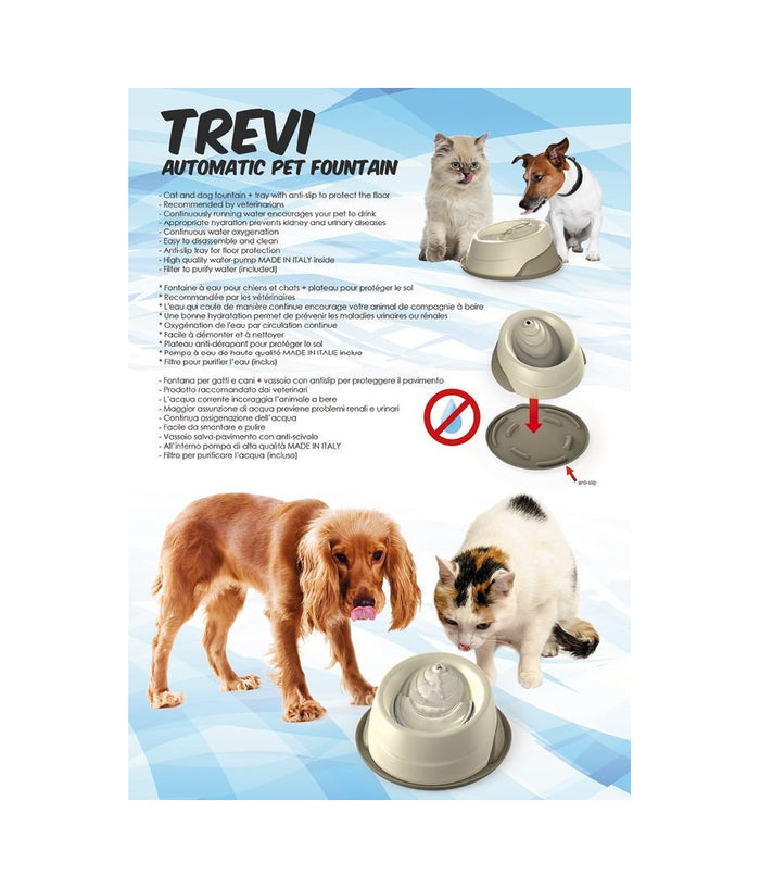 Fontana Fontanella Per Cani E Gatti Con Pompa Da 2l Silenziosa Distributore Acua         