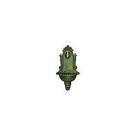 FONTANA DA GIARDINO IN GHISA A PARETE PANTHEON RUBINETTO OTTONE 3/4" VERDE
