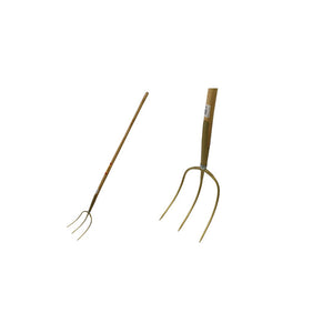 Forca a 3 denti con manico – Acciaio forgiato e manico in faggio