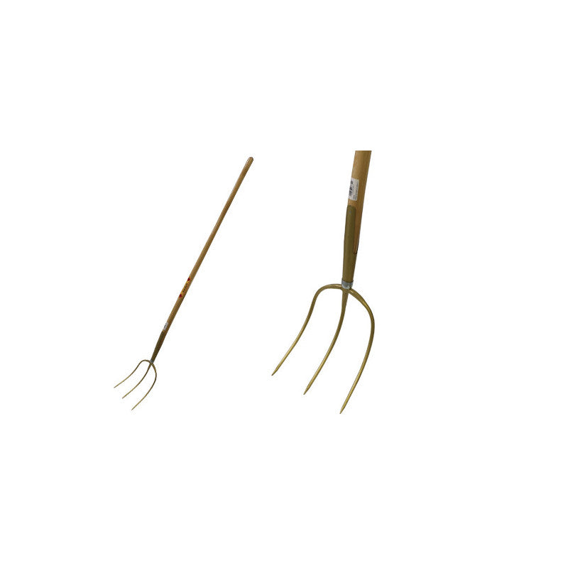 Forca a 3 denti con manico – Acciaio forgiato e manico in faggio