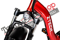 Bicicletta Elettrica Pieghevole Z-Tech ZT-89-E Folding Etna 250W 36V 10.4Ah Batteria Litio-Rosso