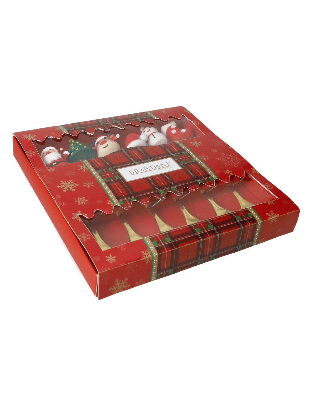 FORCHETTINA GOLD SOGGETTI NATALIZI ASS SET   6 PZ INOX/SILICONE