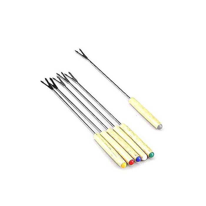 Forchettine Fonduta Legno Chiaro pz.6 Eva