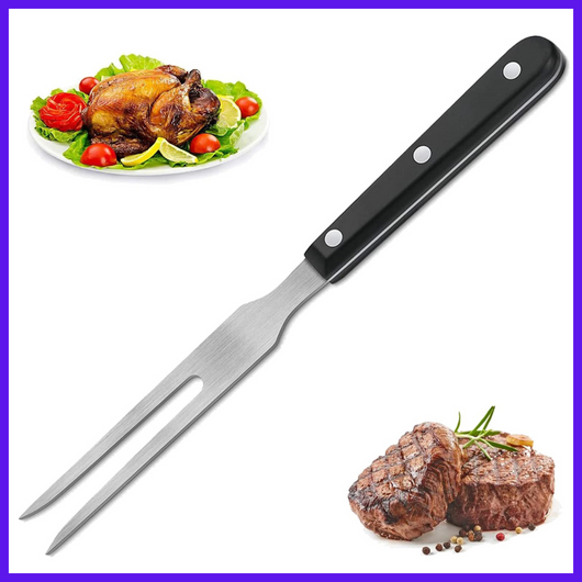 Forchettone in acciaio attrezzi per barbecue griglia carne utensili da cucina grigliata montagna campeggio